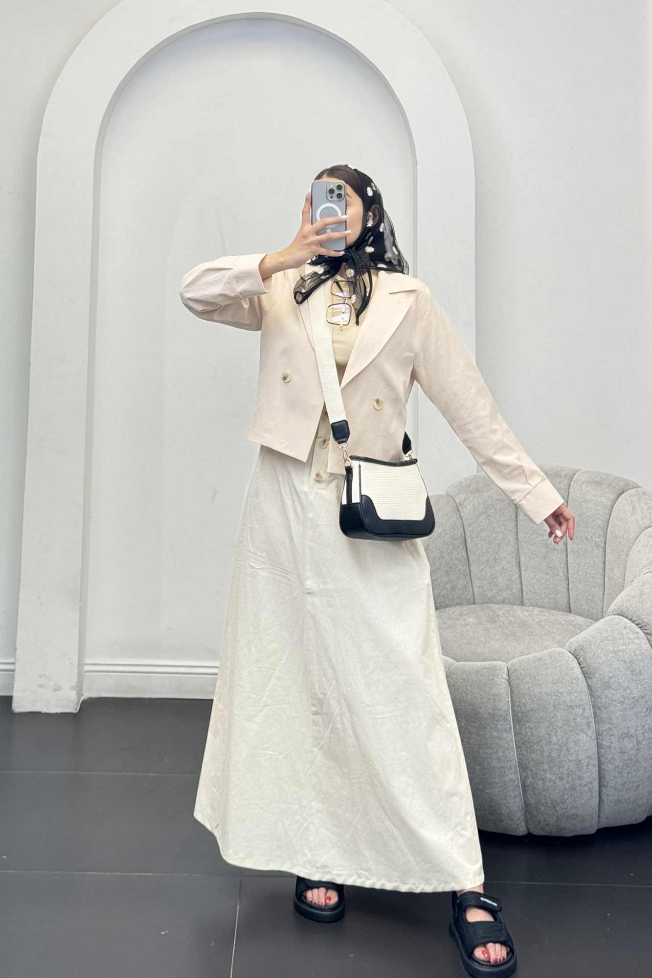 ست کت و دامن بلند سوفی