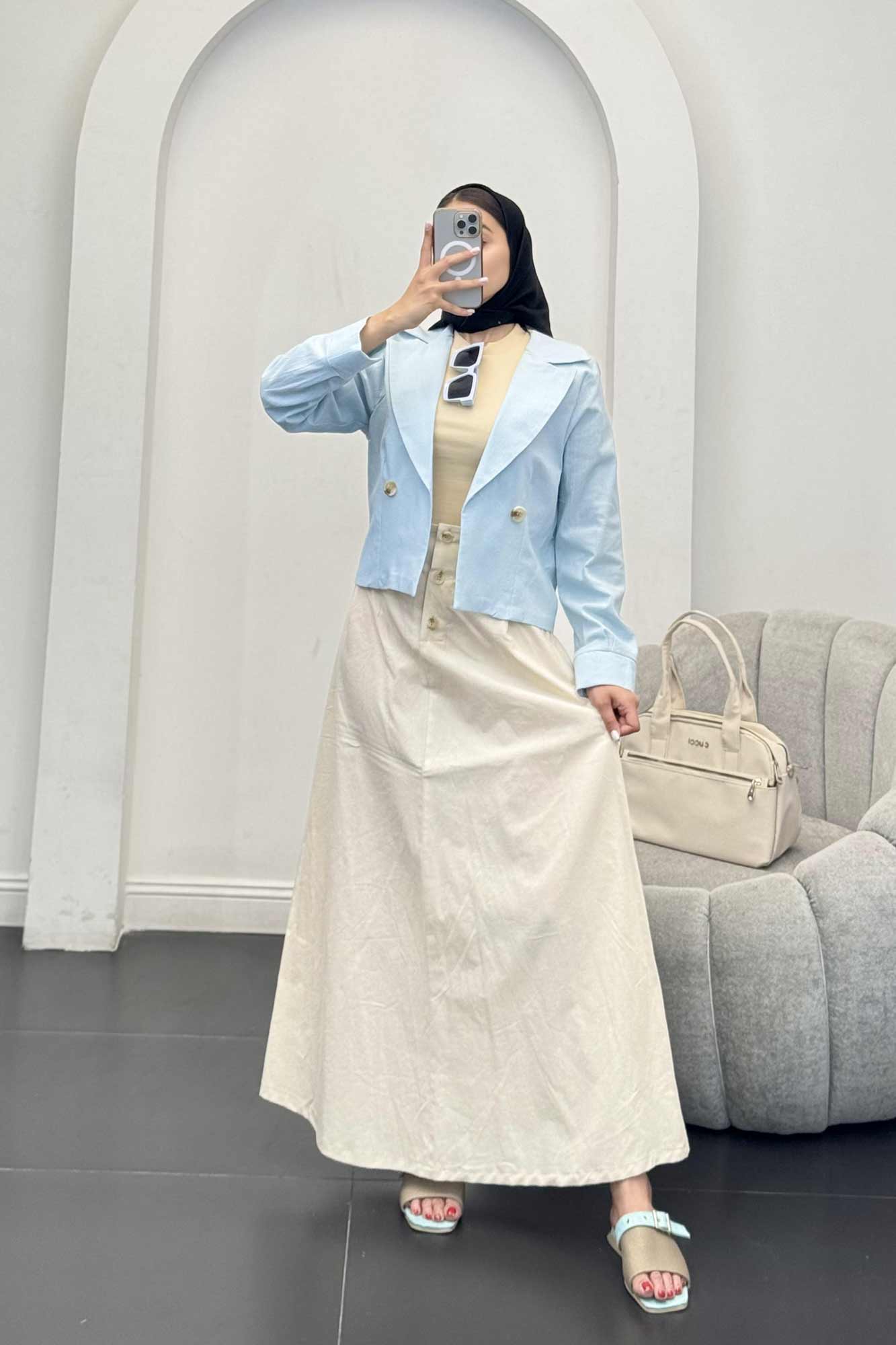 ست کت و دامن بلند سوفی