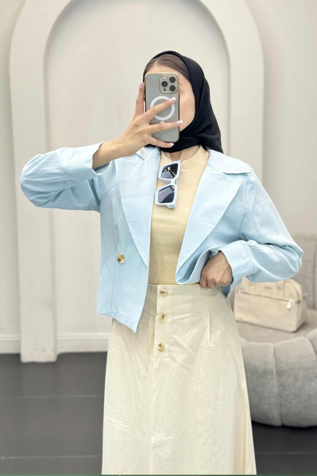 ست کت و دامن بلند سوفی