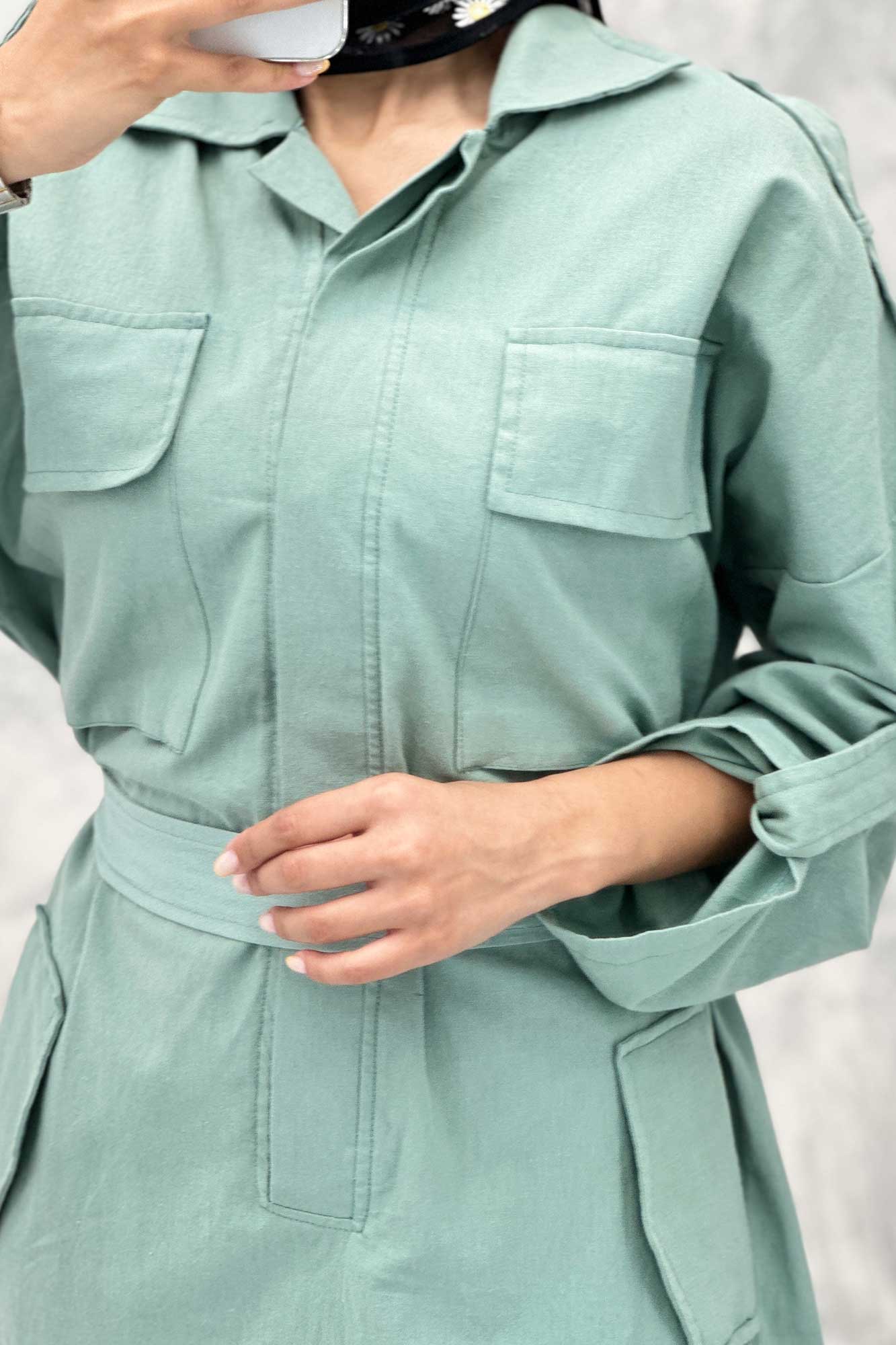 مانتو کفتان چهار جیب ریو