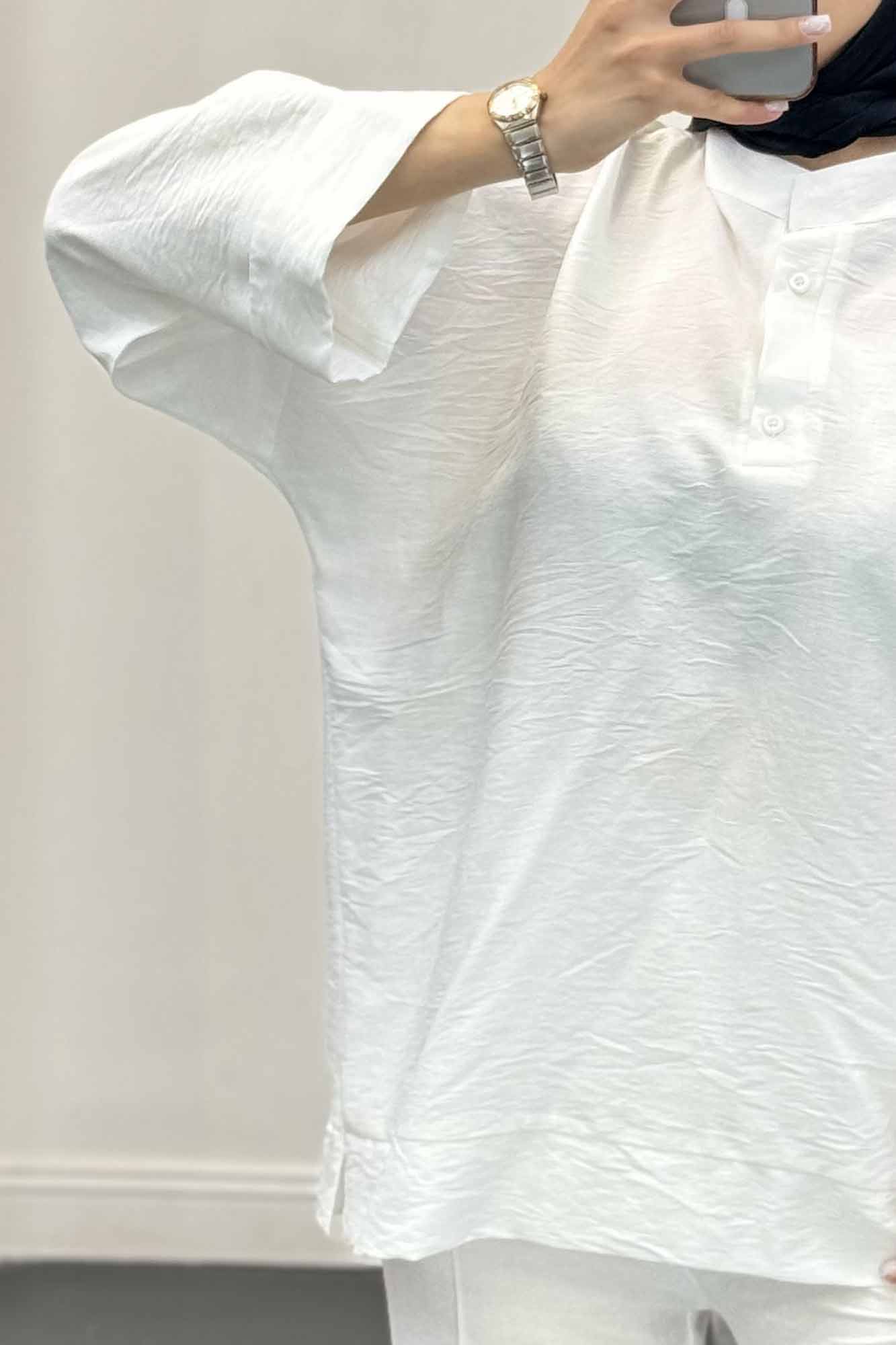 ست بلوز و شلوار بابوس دو دکمه