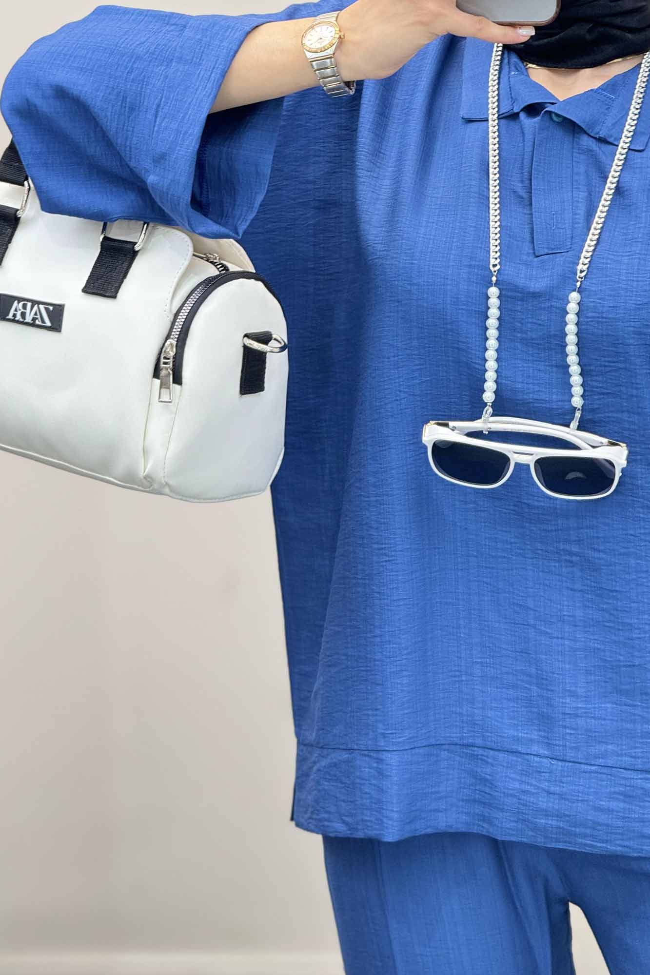 ست بلوز و شلوار بابوس دو دکمه