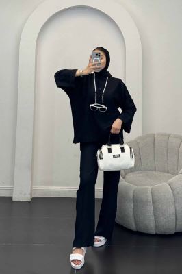 ست بلوز و شلوار بابوس دو دکمه