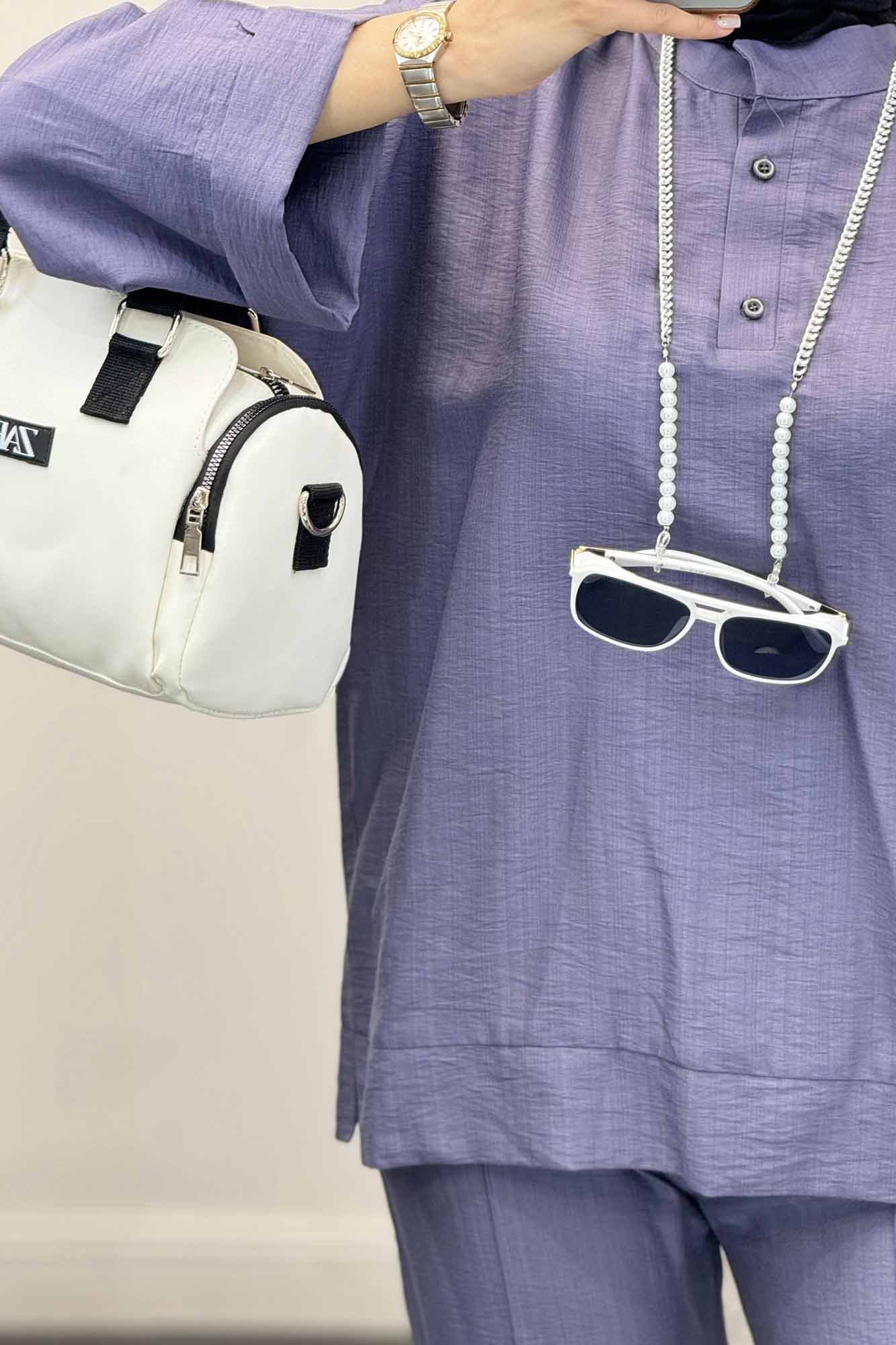 ست بلوز و شلوار بابوس دو دکمه