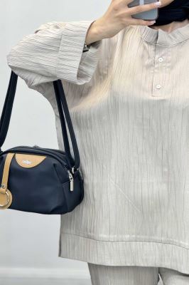 ست بلوز و شلوار کریشه دو دکمه