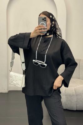 ست بلوز و شلوار کریشه دو دکمه