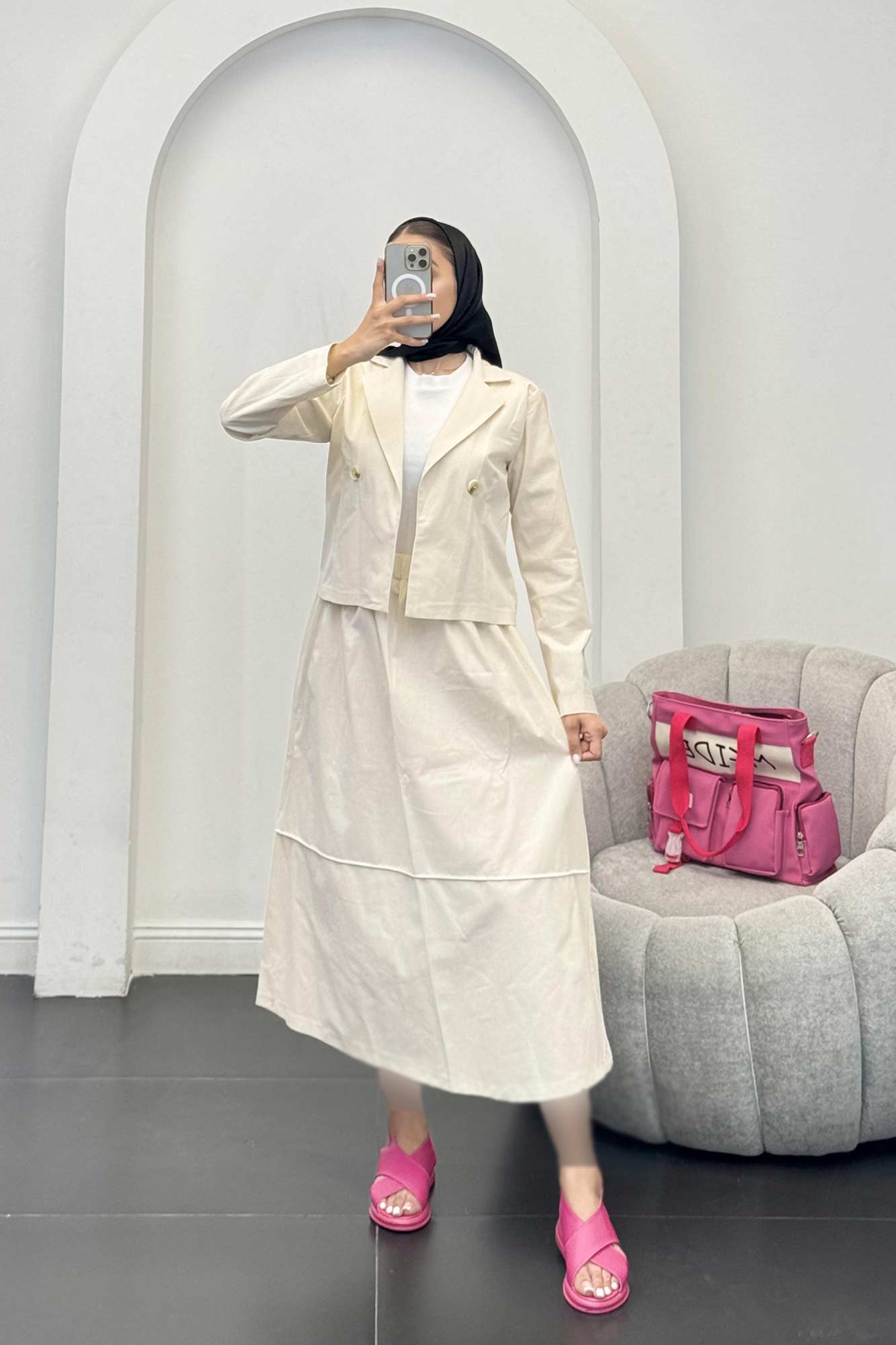 ست کت و دامن لینن راد