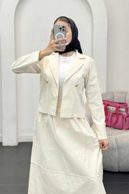 ست کت و دامن لینن راد