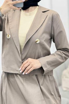 ست کت و دامن لینن راد