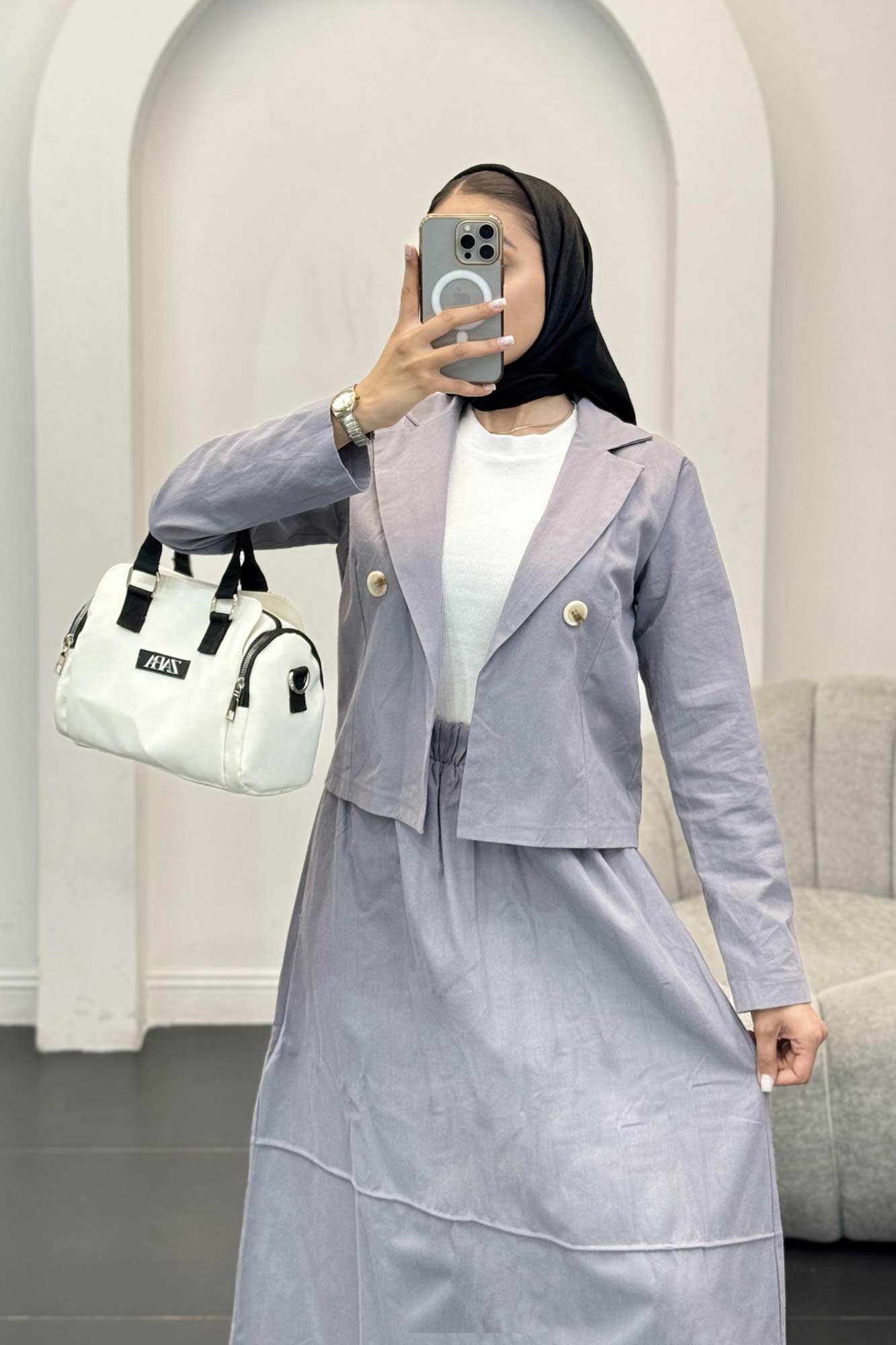 ست کت و دامن لینن راد