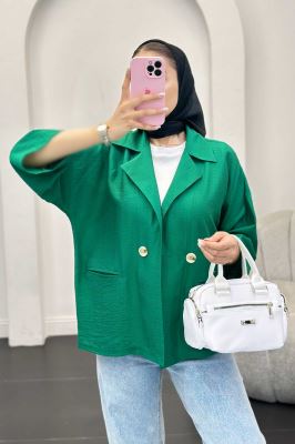 مانتو بابوس دو جیب آستین سه رب