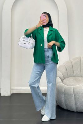 مانتو بابوس دو جیب آستین سه رب