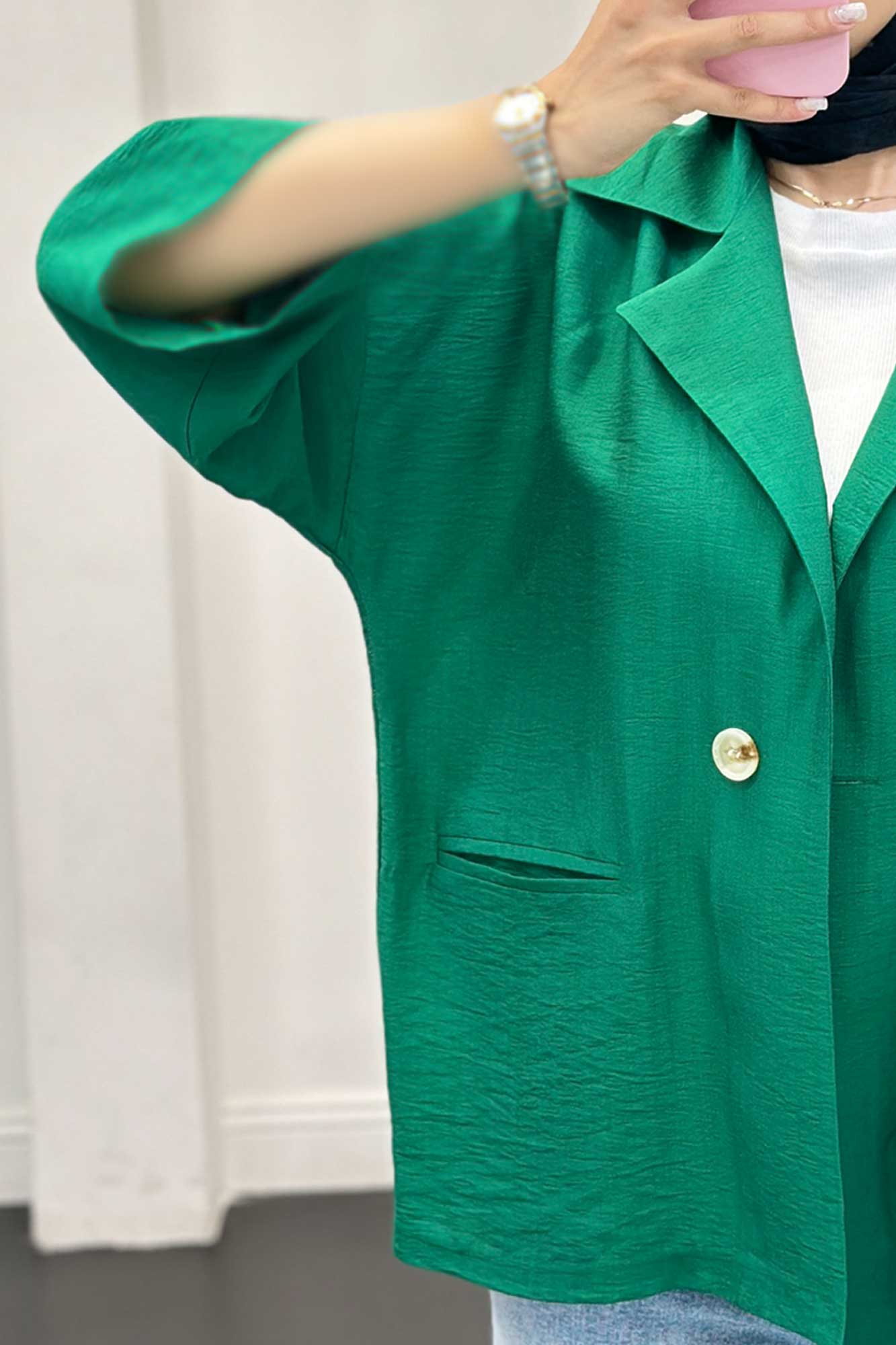 مانتو بابوس دو جیب آستین سه رب