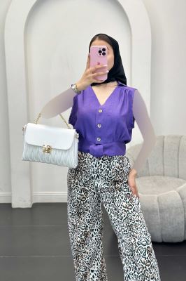 وست بابوس کراپ سینه چین پایین گره 