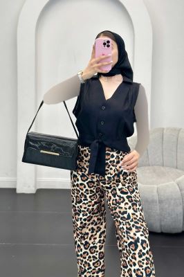 وست بابوس کراپ سینه چین پایین گره