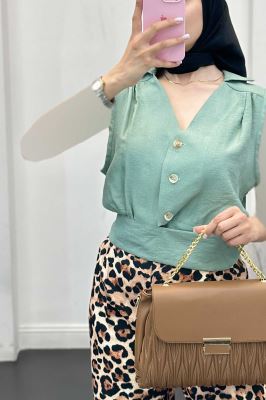 وست بابوس کراپ سینه چین پایین گره