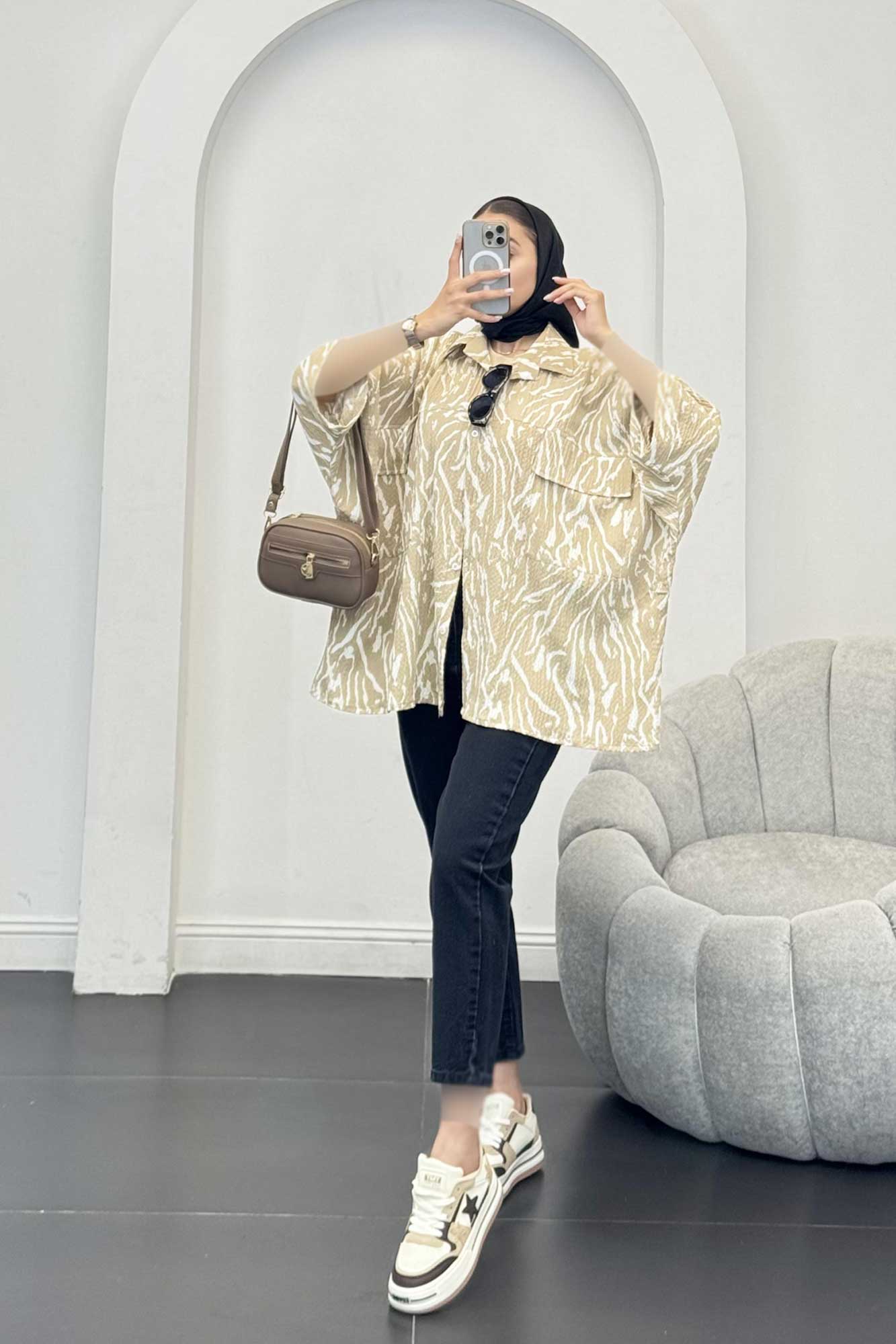 شومیز کیمونو دو جیب کاملس