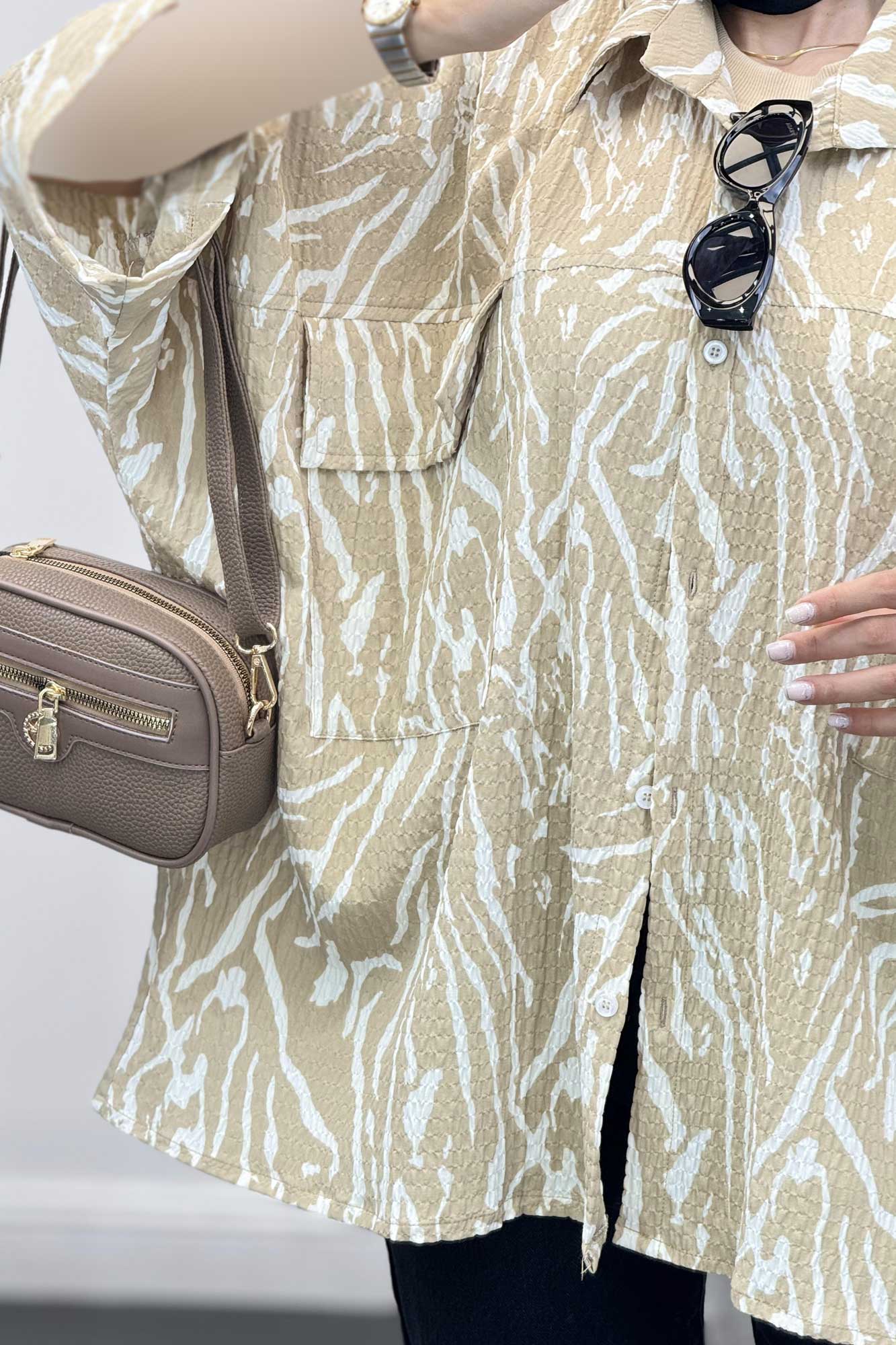 شومیز کیمونو دو جیب کاملس