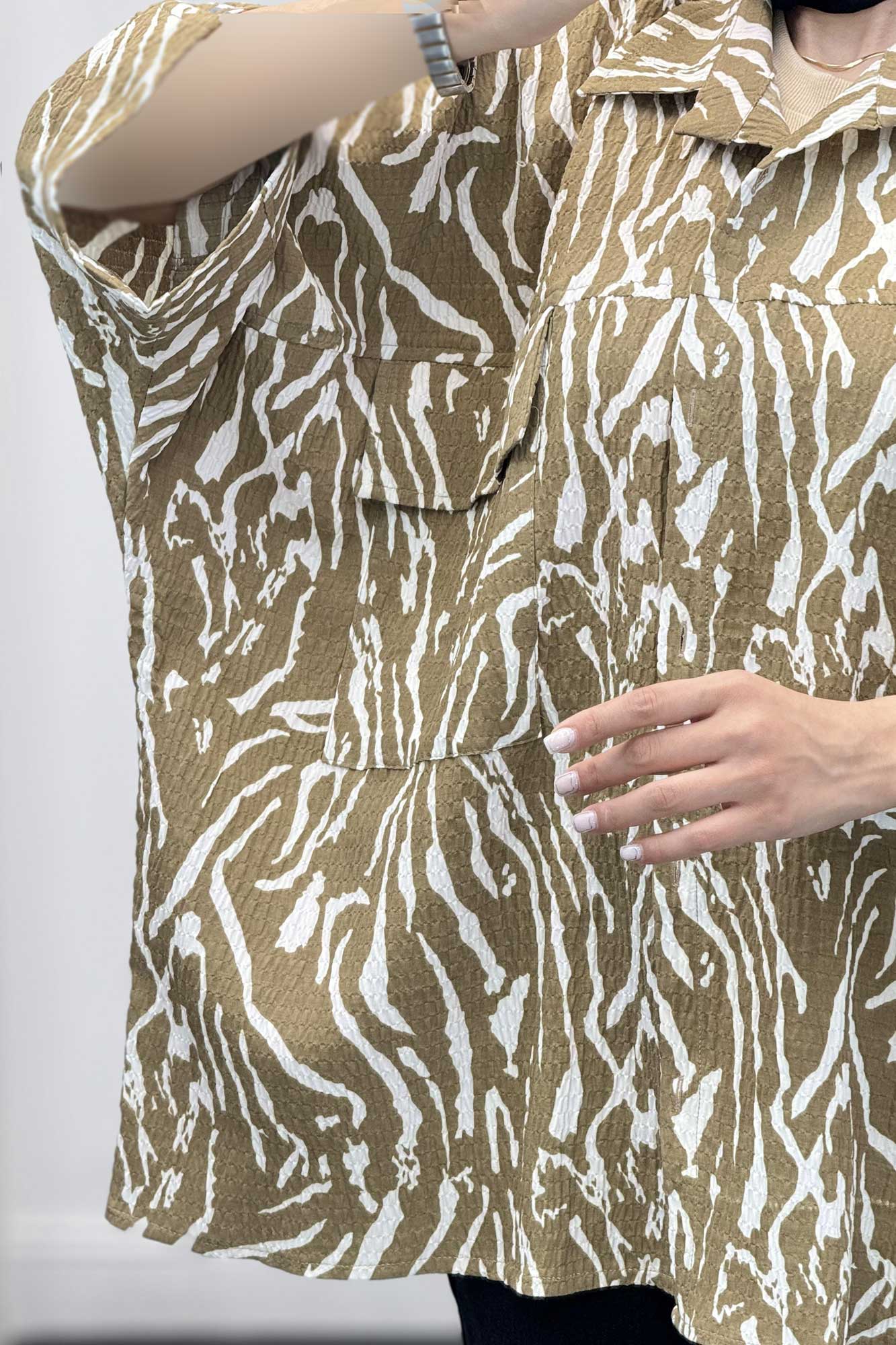 شومیز کیمونو دو جیب کاملس