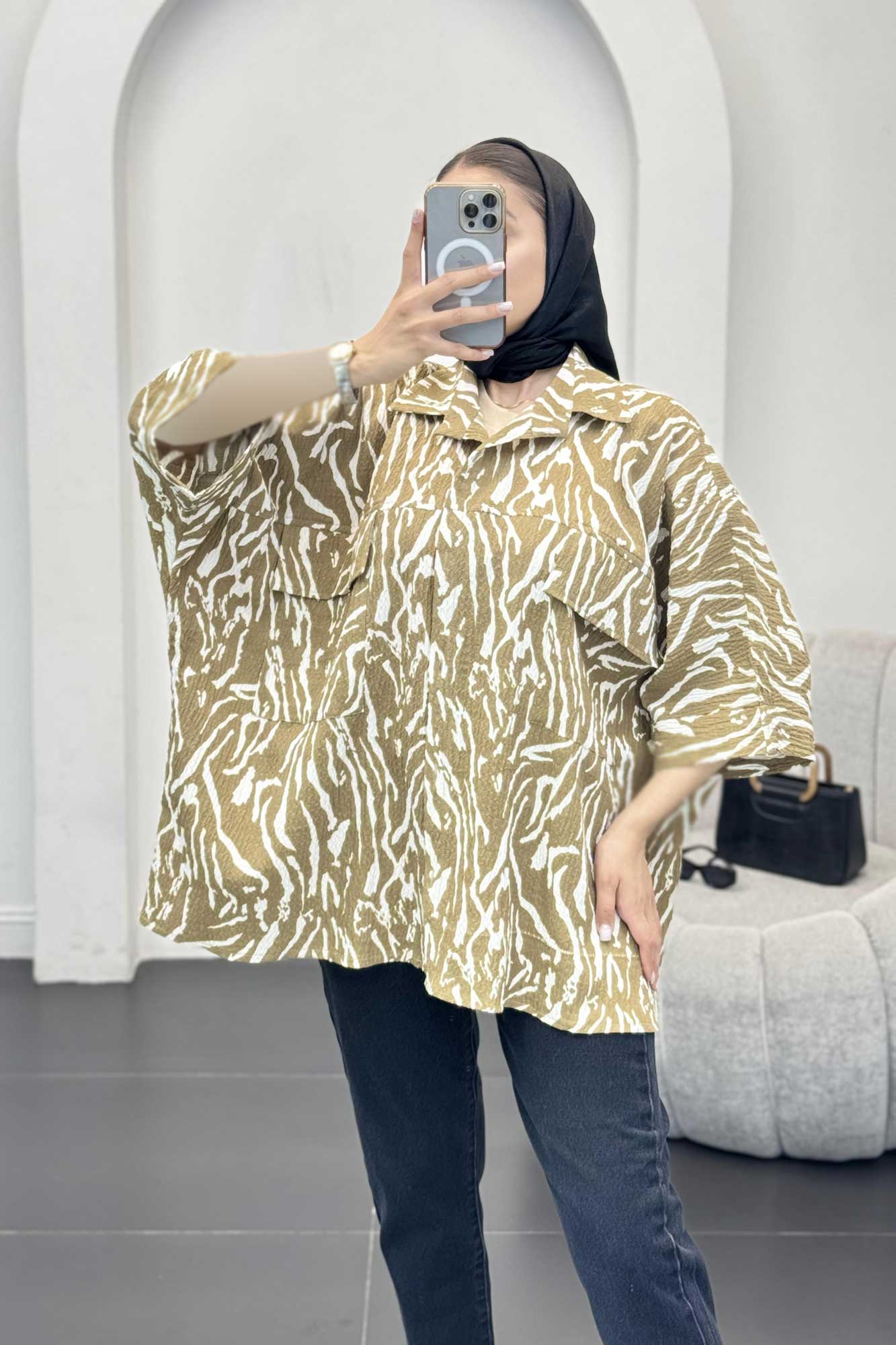 شومیز کیمونو دو جیب کاملس