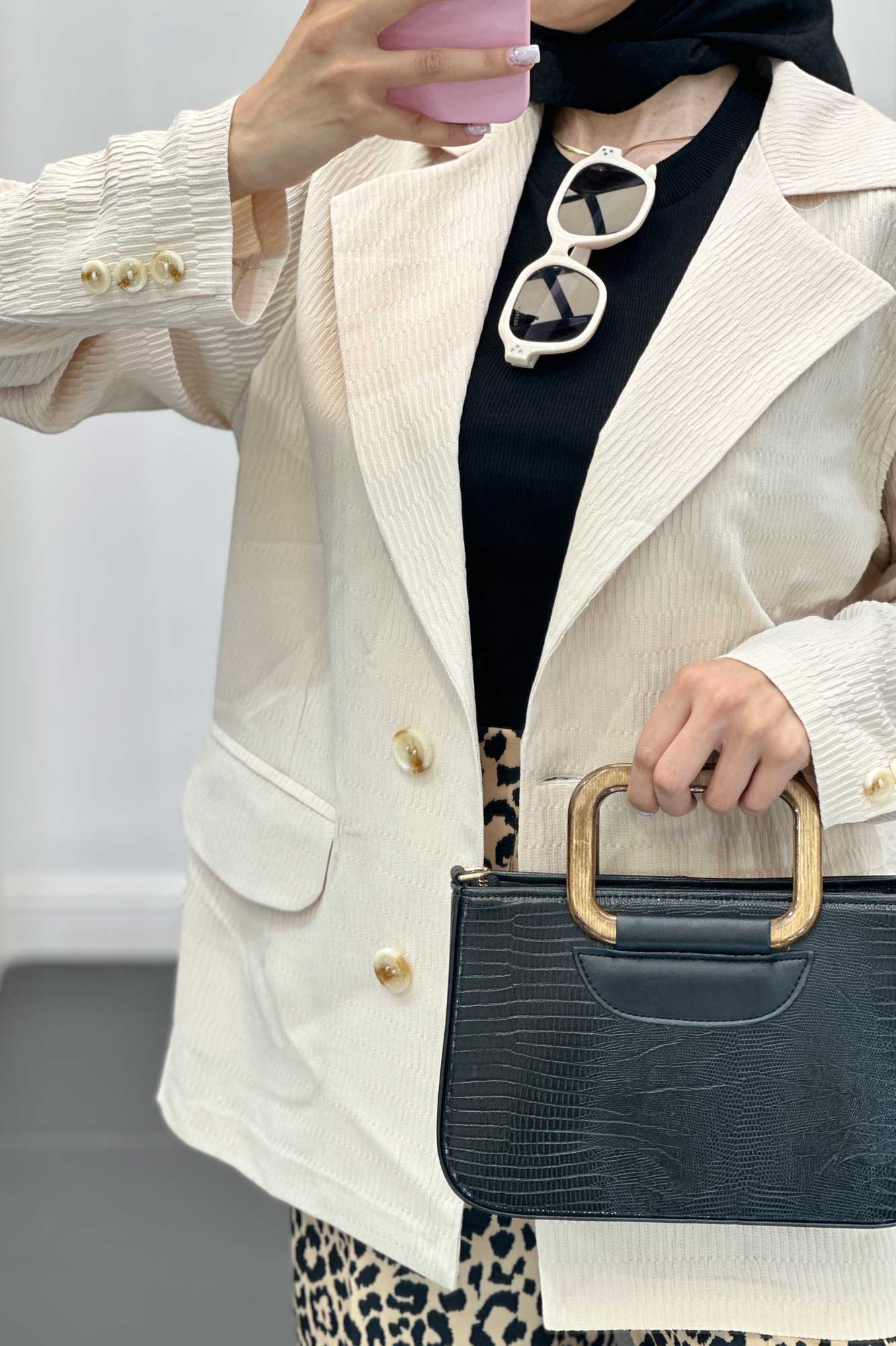 مانتو آستین سه دکمه السا مدل نوبل