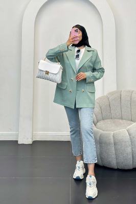 مانتو آستین سه دکمه السا مدل نوبل