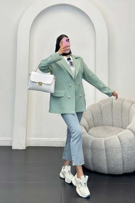 مانتو آستین سه دکمه السا مدل نوبل