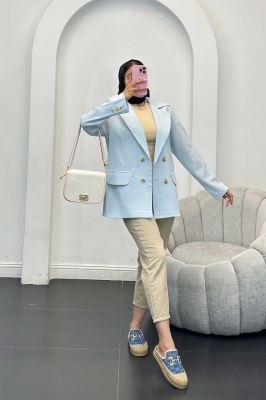 مانتو آستین سه دکمه السا مدل نوبل