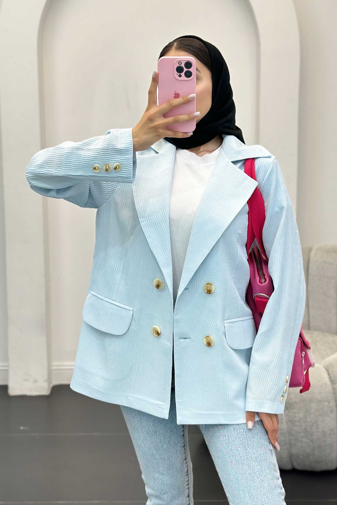 مانتو آستین سه دکمه السا مدل نوبل