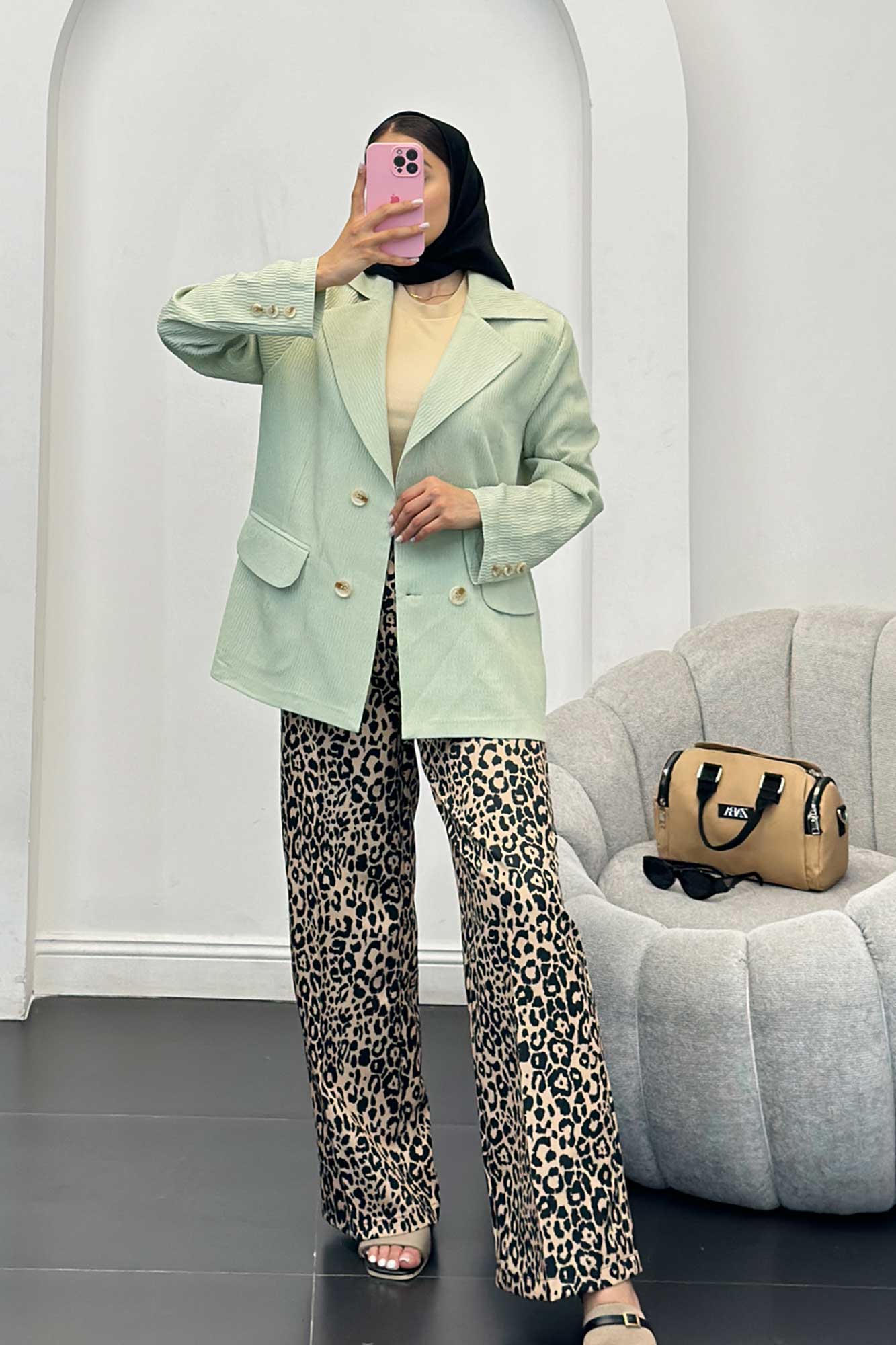 مانتو آستین سه دکمه السا مدل نوبل