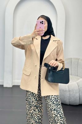 مانتو آستین سه دکمه السا مدل نوبل