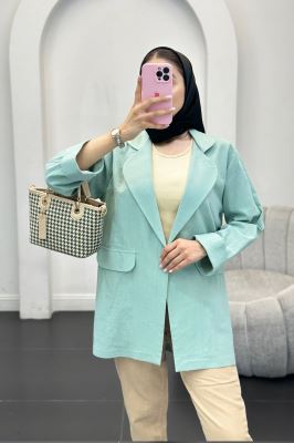 مانتو یقه ب ب لینن نچرال