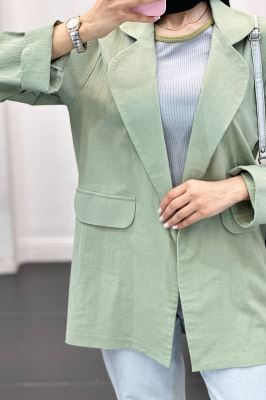 مانتو یقه ب ب لینن نچرال