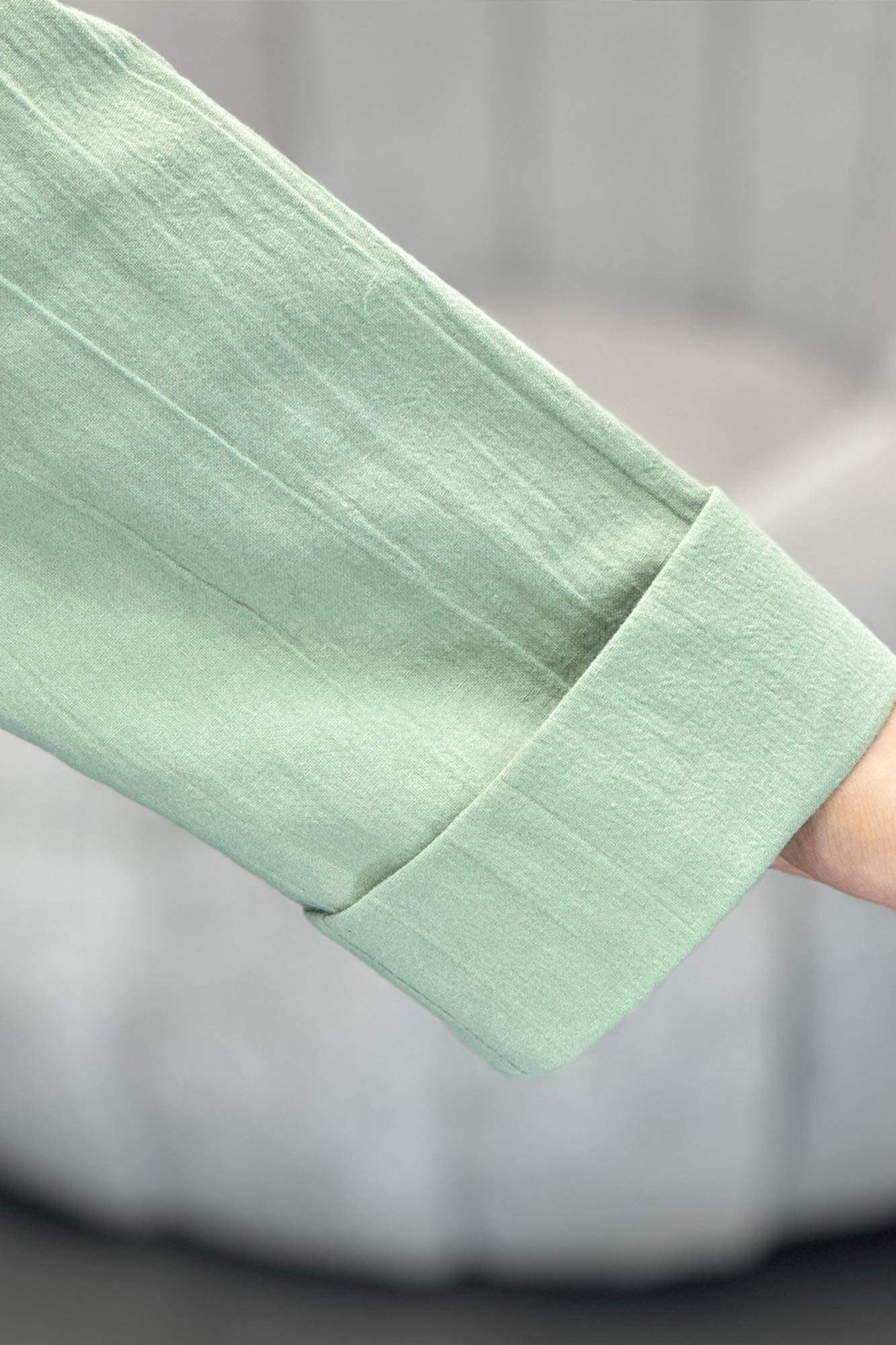 مانتو یقه ب ب لینن نچرال