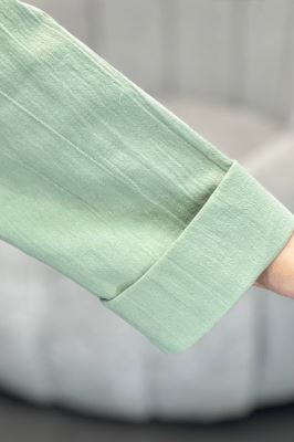 مانتو یقه ب ب لینن نچرال