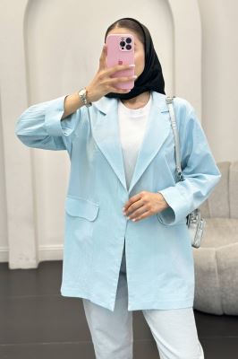 مانتو یقه ب ب لینن نچرال