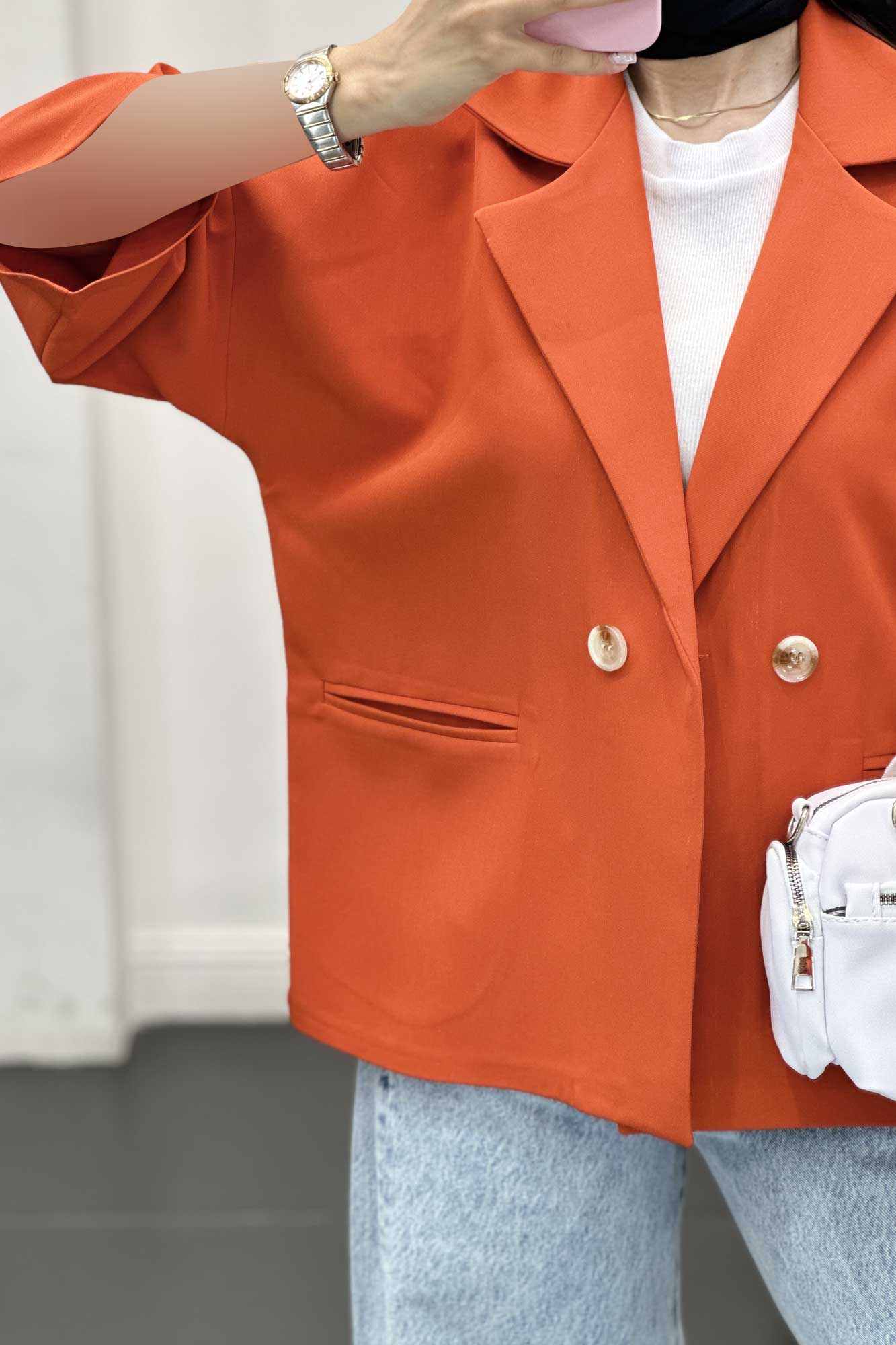 کت کوتاه مازراتی لمه دار نفس