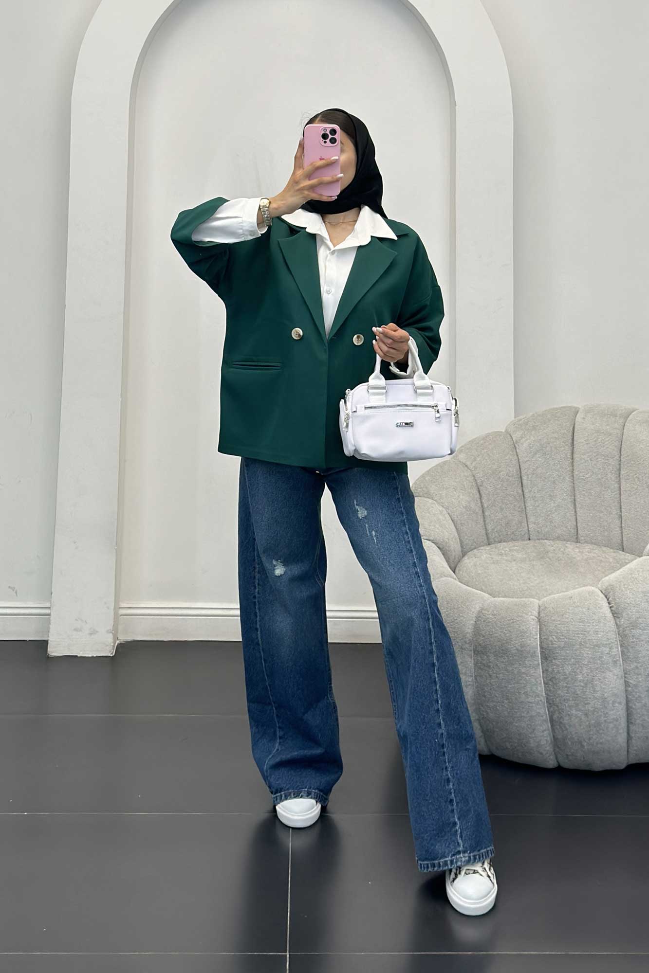 کت کوتاه مازراتی لمه دار نفس