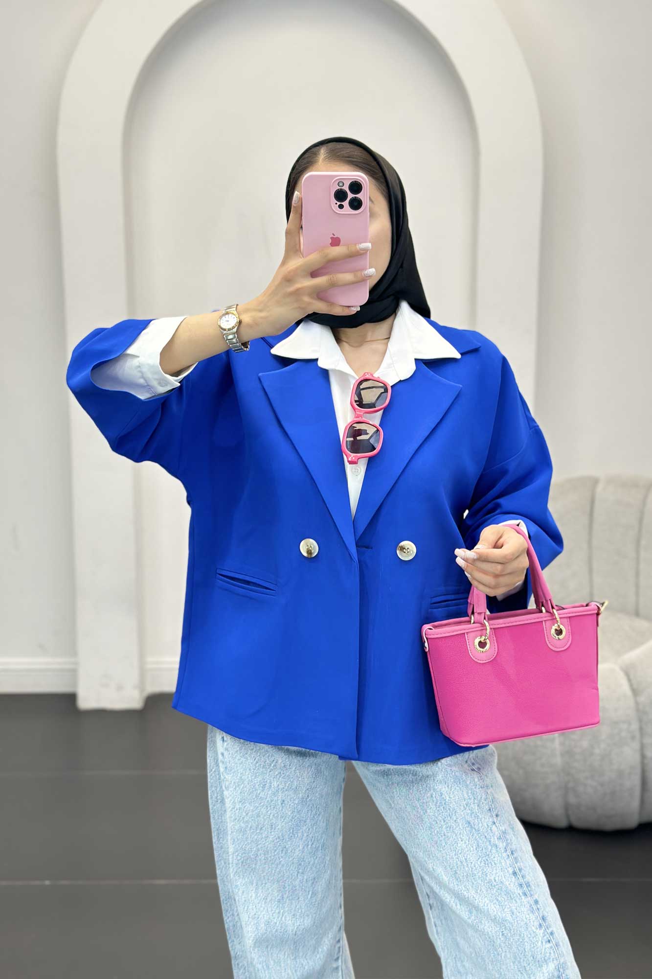 کت کوتاه مازراتی لمه دار نفس