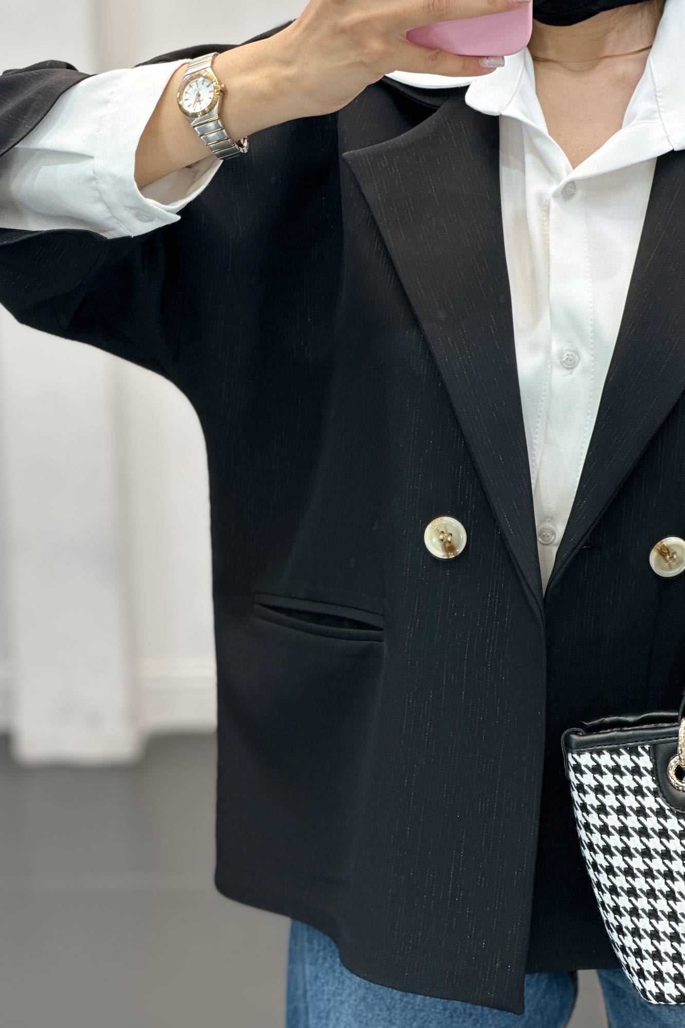 کت کوتاه مازراتی لمه دار نفس