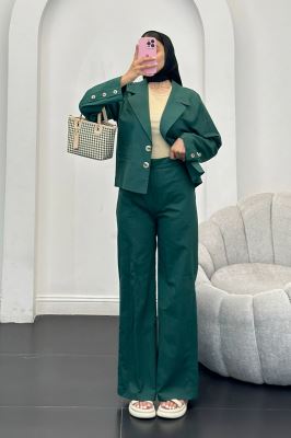 ست کت و شلوار لینن رومینا