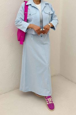 ست کت و دامن لینن آداک