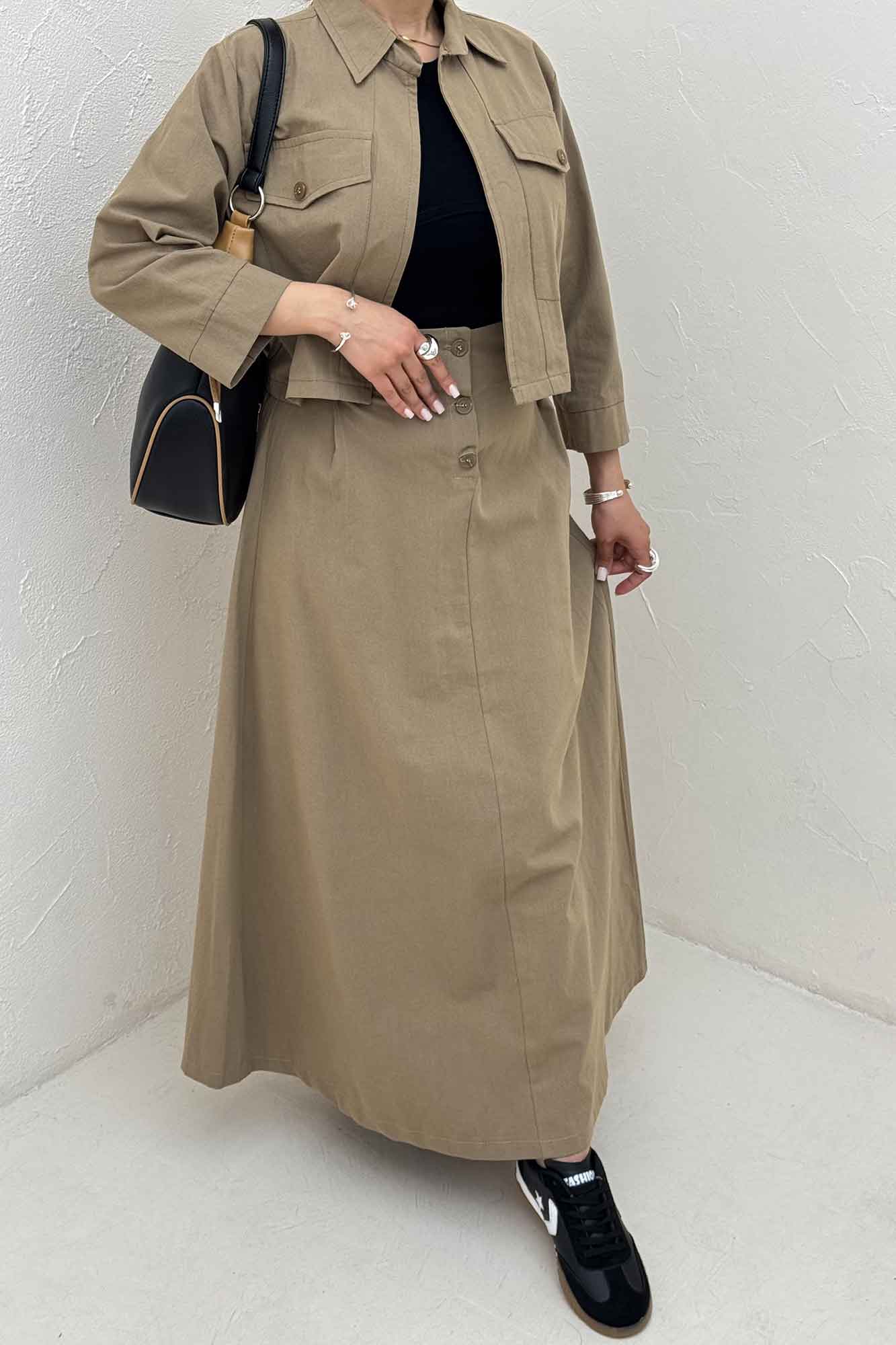 ست کت و دامن لینن آداک