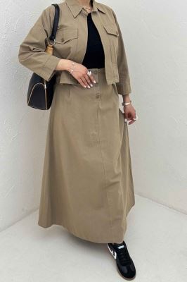 ست کت و دامن لینن آداک