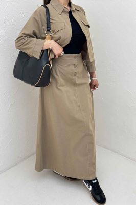 ست کت و دامن لینن آداک