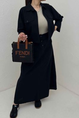 ست کت و دامن لینن آداک