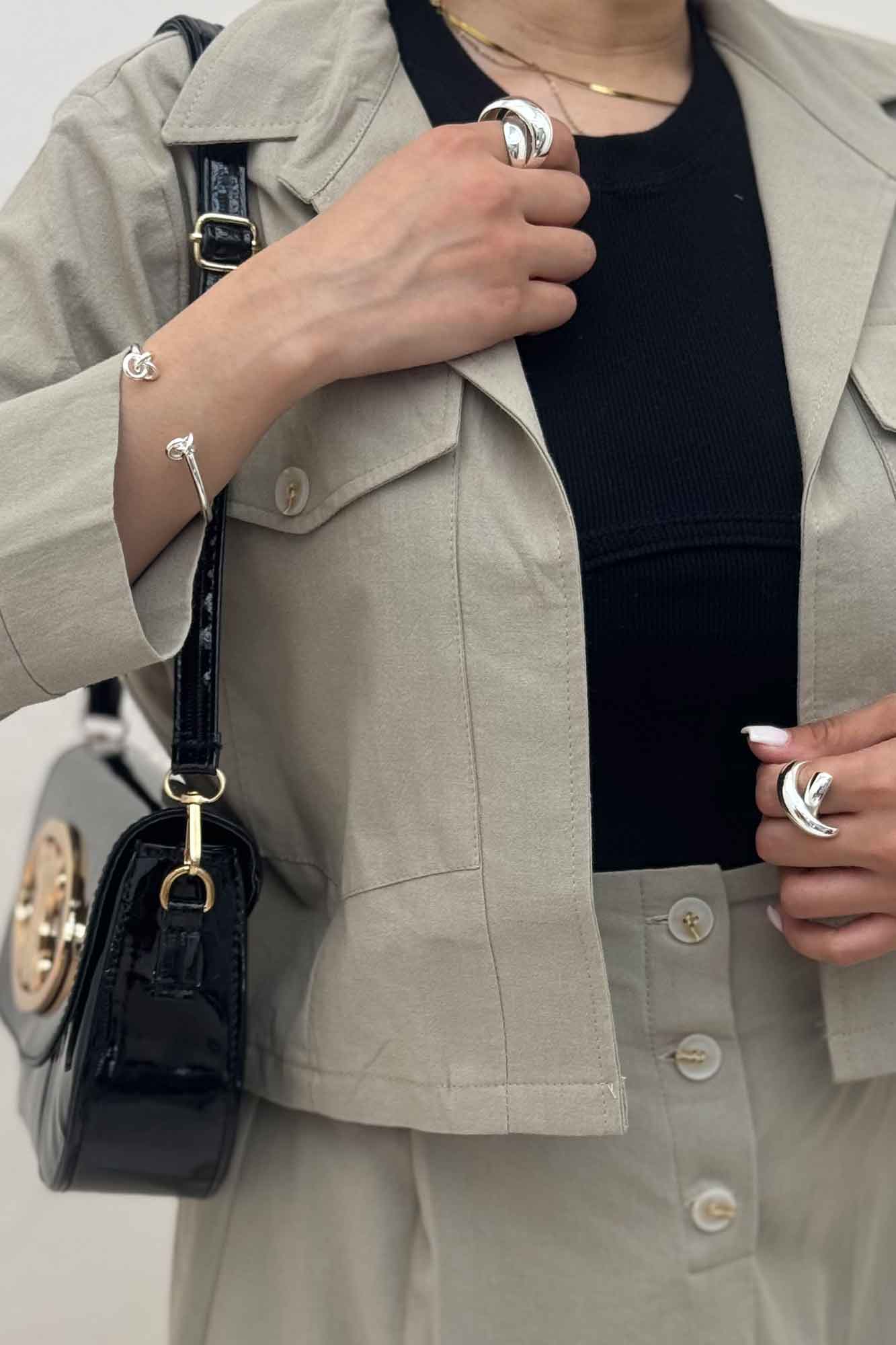 ست کت و دامن لینن آداک