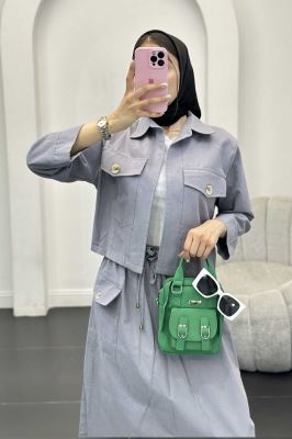 ست کت و دامن لینن آداک