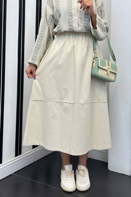 دامن لینن خط دار رامان