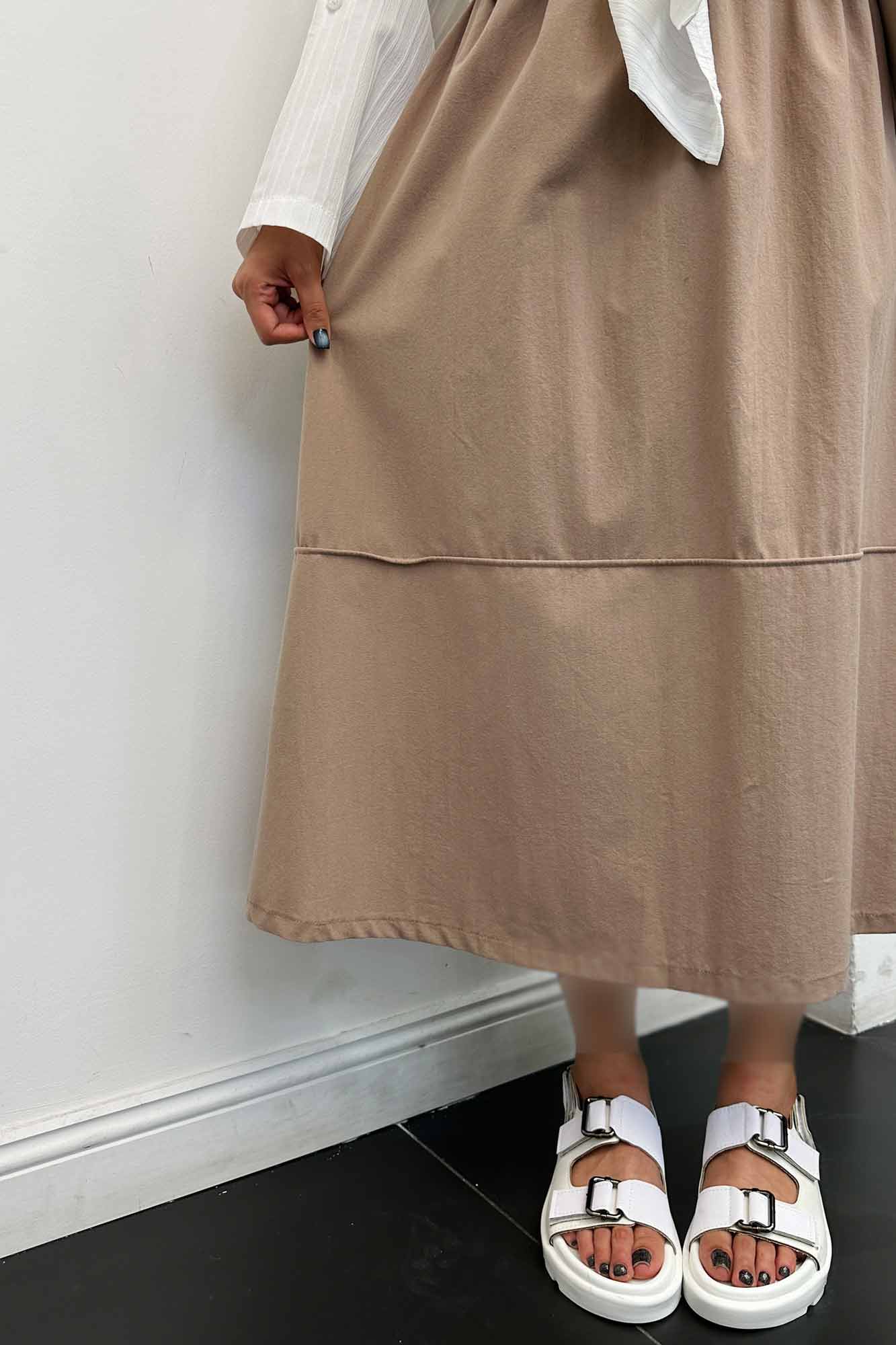 دامن لینن خط دار رامان